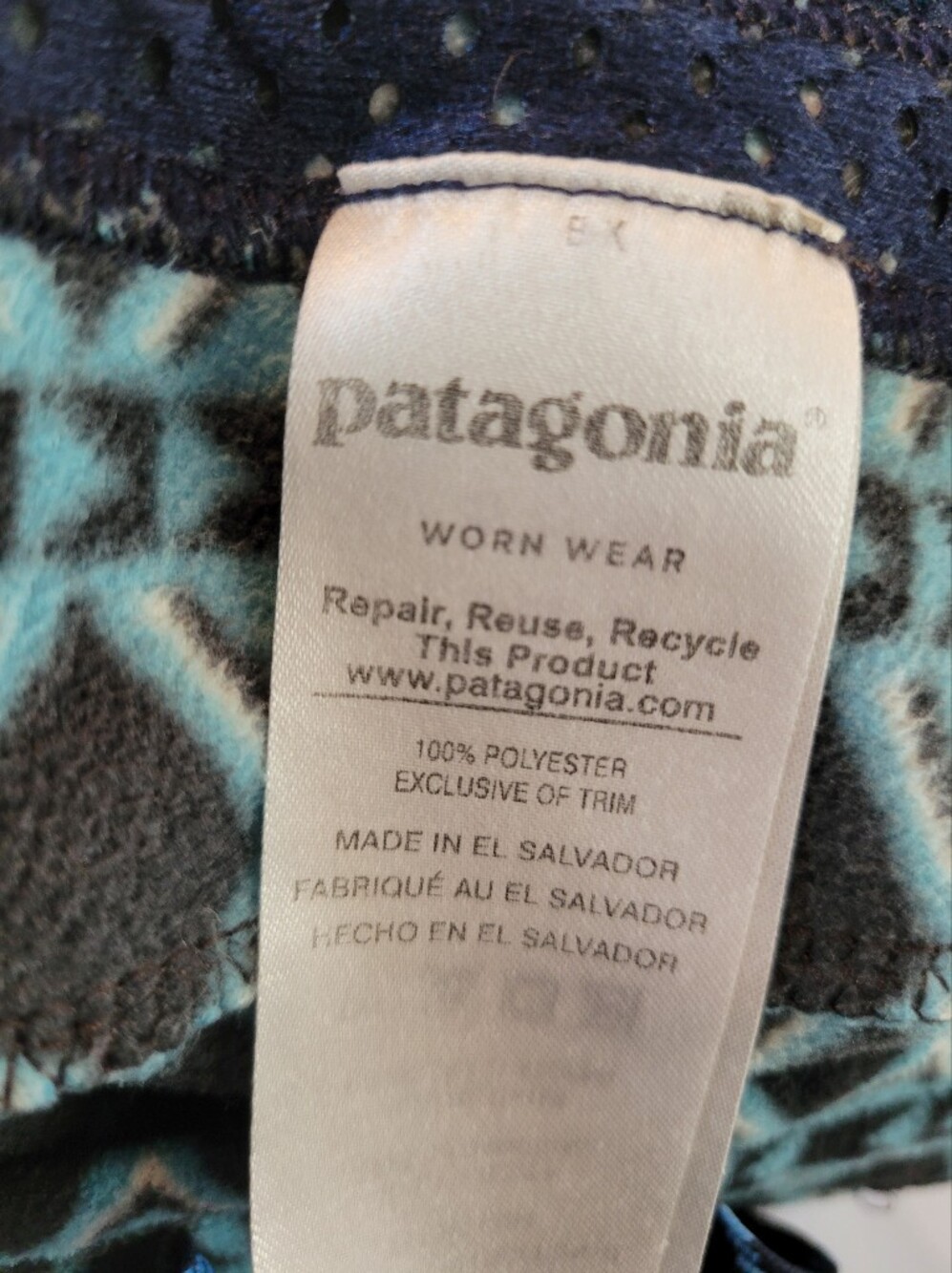 Patagonia Synchilla Aztec Tribal Geometric Diamond Pattern Fleece Pants, Size S - Picture 8 of 8